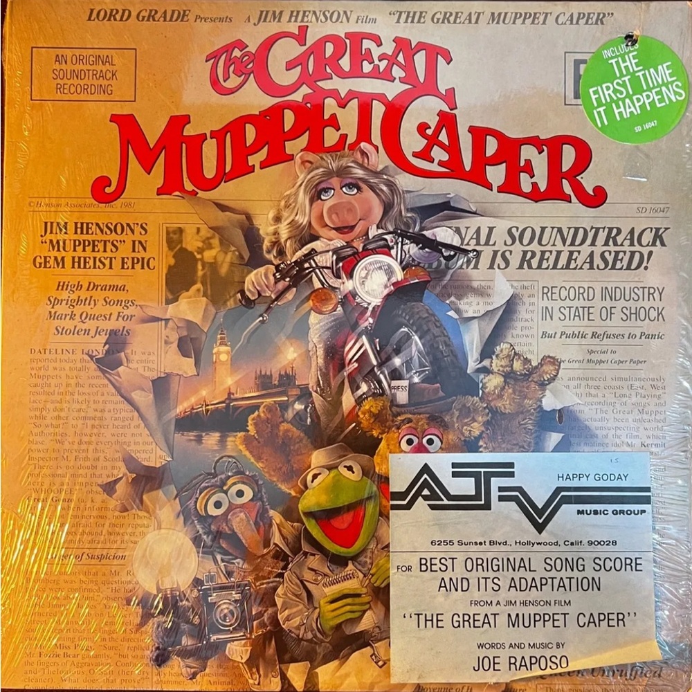 SEALED THE GREAT MUPPET CAPER ORIGINAL SOUNDTRACK LP RECORD NEW vinyl sealed
